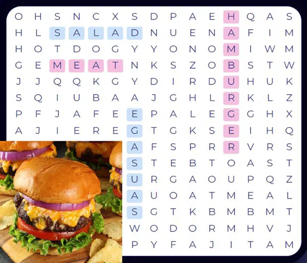 National Cheeseburger Day Word Search