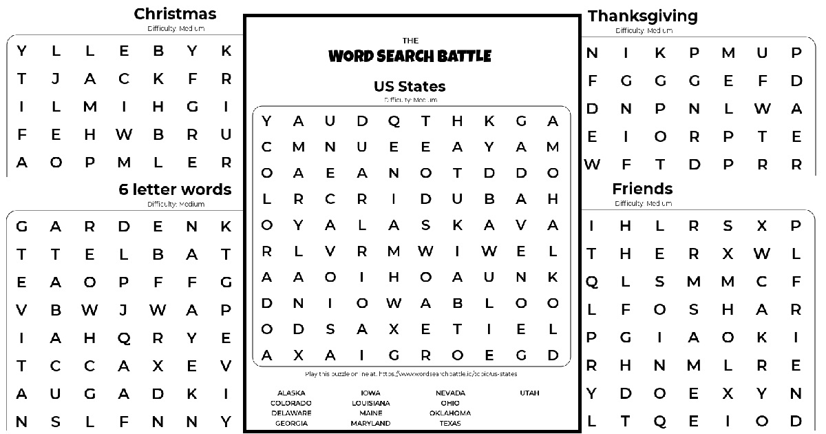 word puzzles for adults free printable