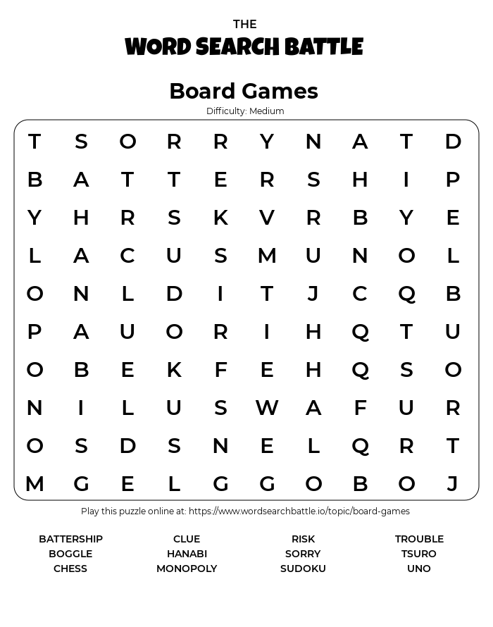 word search games