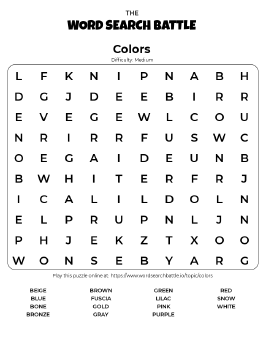 colors word search play online print