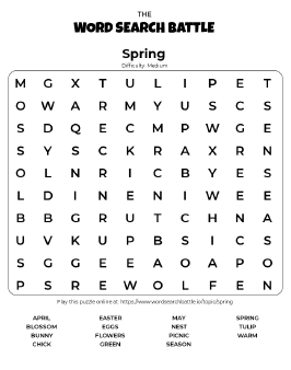 spring word search play online print