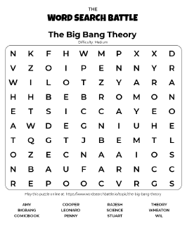 the big bang theory word search play online print