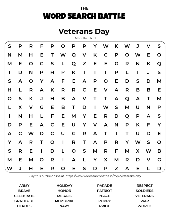 Memorial Day Word Search Free Printable Worksheet Memorial Day Word Search Printable Puzzles